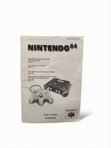 Notice seule Console Nintendo 64