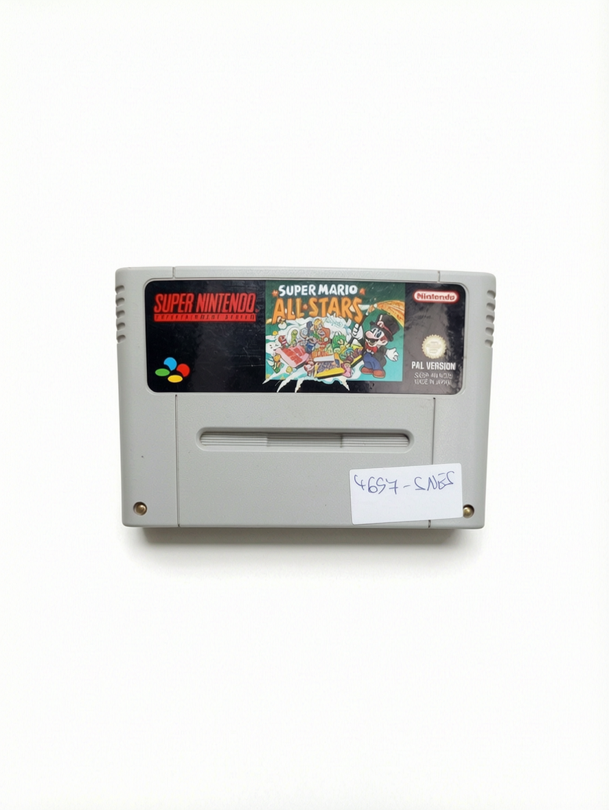 Super Mario All-Stars SNES version bordures noires – cartouche seule