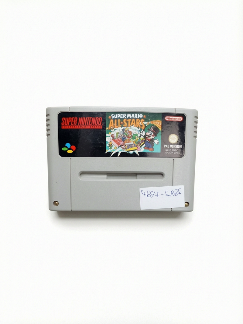 Super Mario All-Stars SNES version bordures noires – cartouche seule