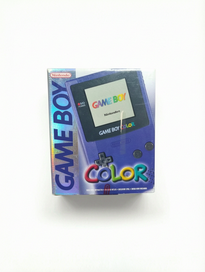 Nintendo Game Boy Color violette – console en boîte avec notice