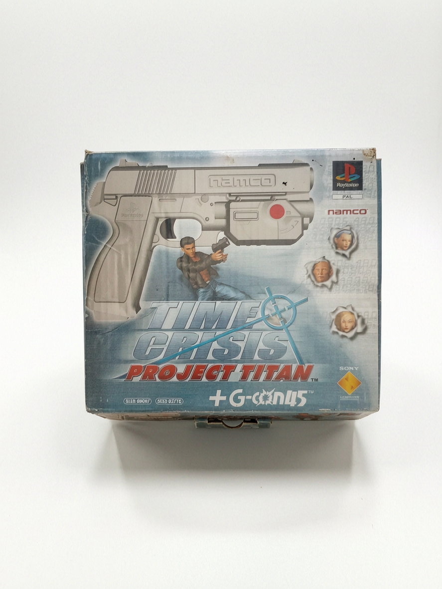 Time Crisis: Project Titan + Pistolet G-Con 45 – PlayStation 1 (en boîte)