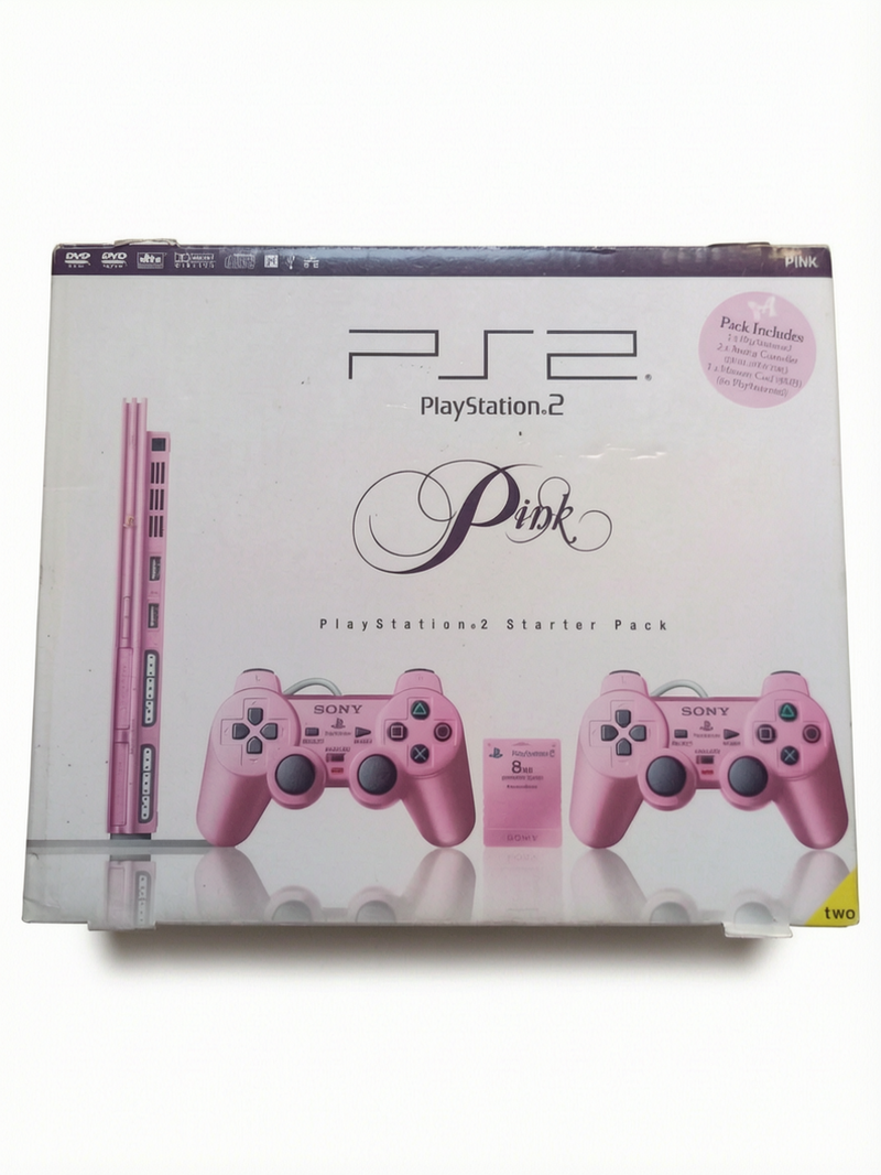 Pack PlayStation 2 Slim Pink – Console + manette + câbles