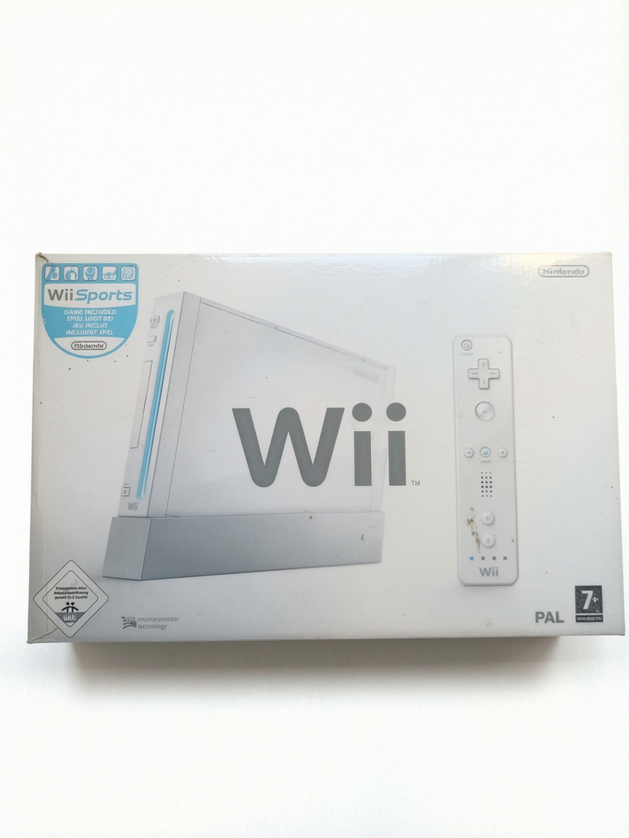 Nintendo Wii Blanche – Pack Wii Sports – Complet en boîte (sans manettes, PAL)