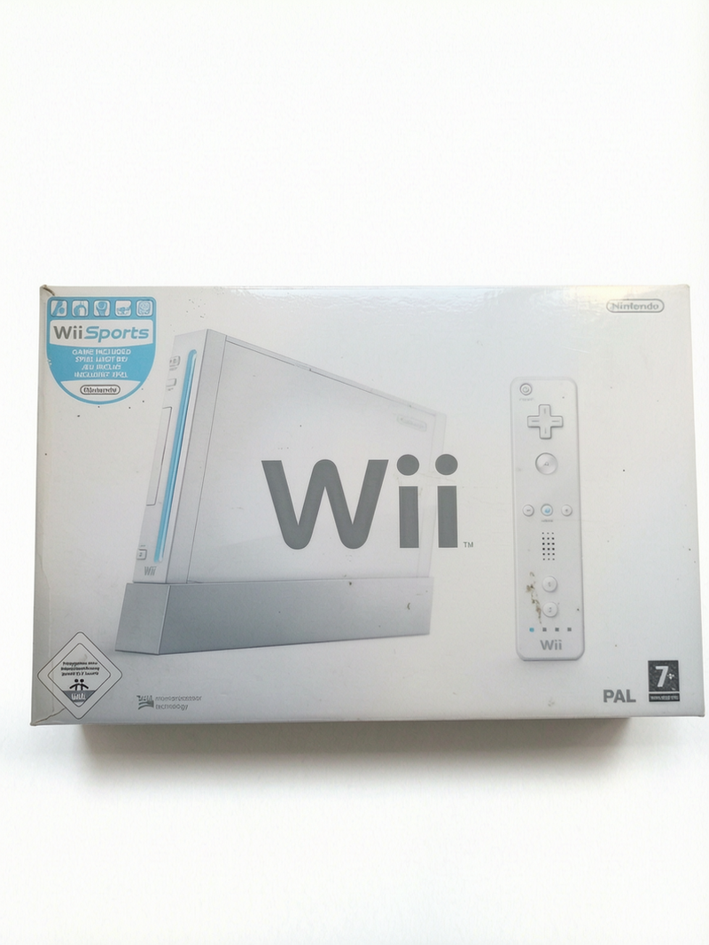 Nintendo Wii Blanche – Pack Wii Sports – Complet en boîte (sans manettes, PAL)
