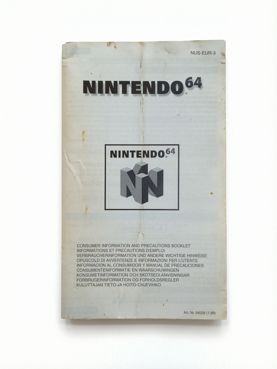 Notice de sécurite Nintendo 64 (NUS-EUR-3)