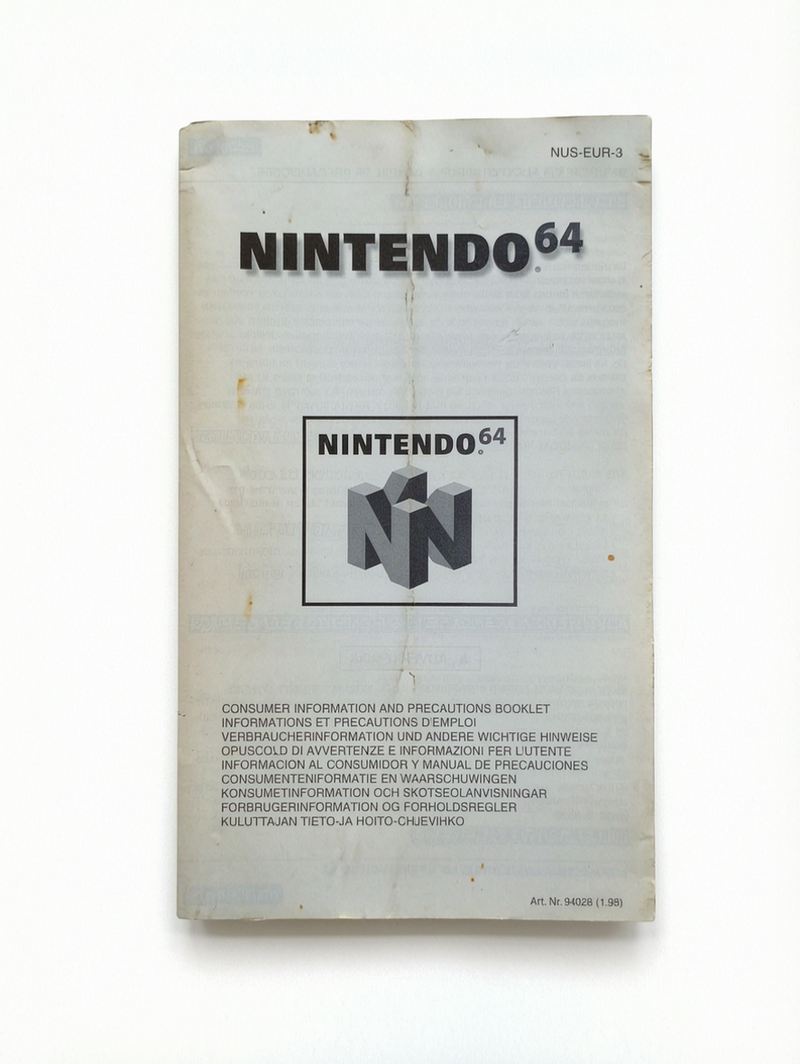 Notice de sécurite Nintendo 64 (NUS-EUR-3)
