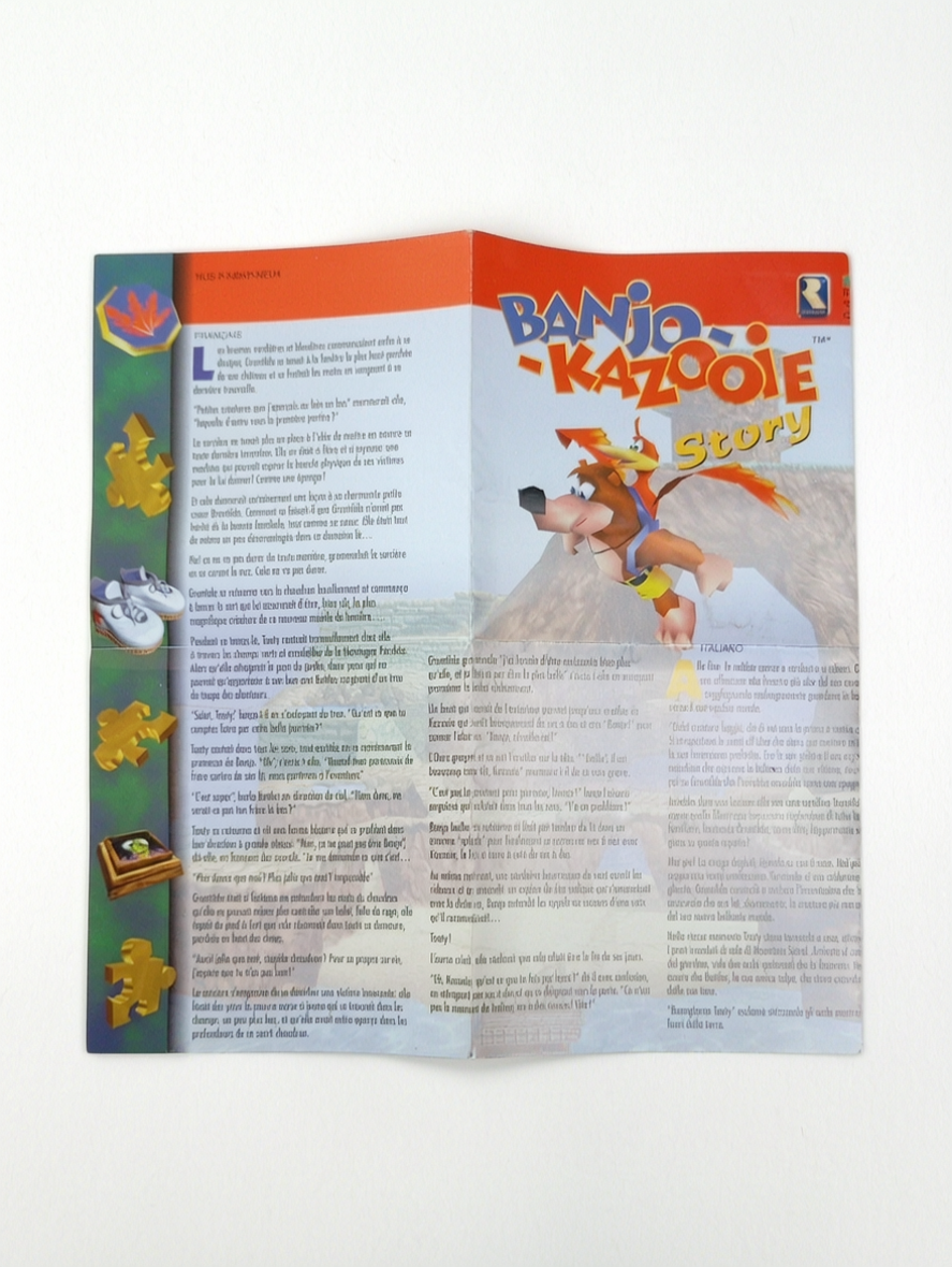 Dépliant Banjo Kazooie Story Nintendo 64