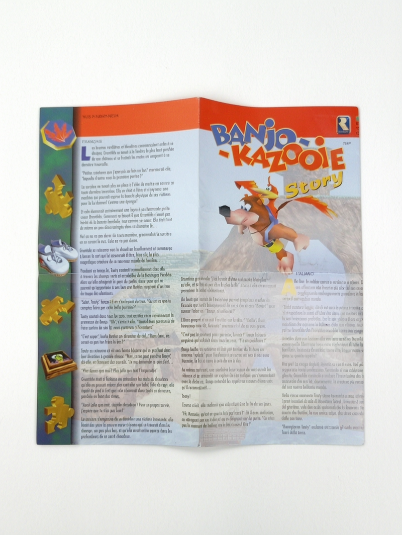 Dépliant Banjo Kazooie Story Nintendo 64