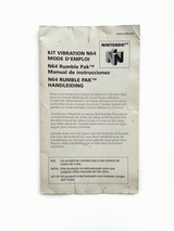 Notice Rumble pack Nintendo 64