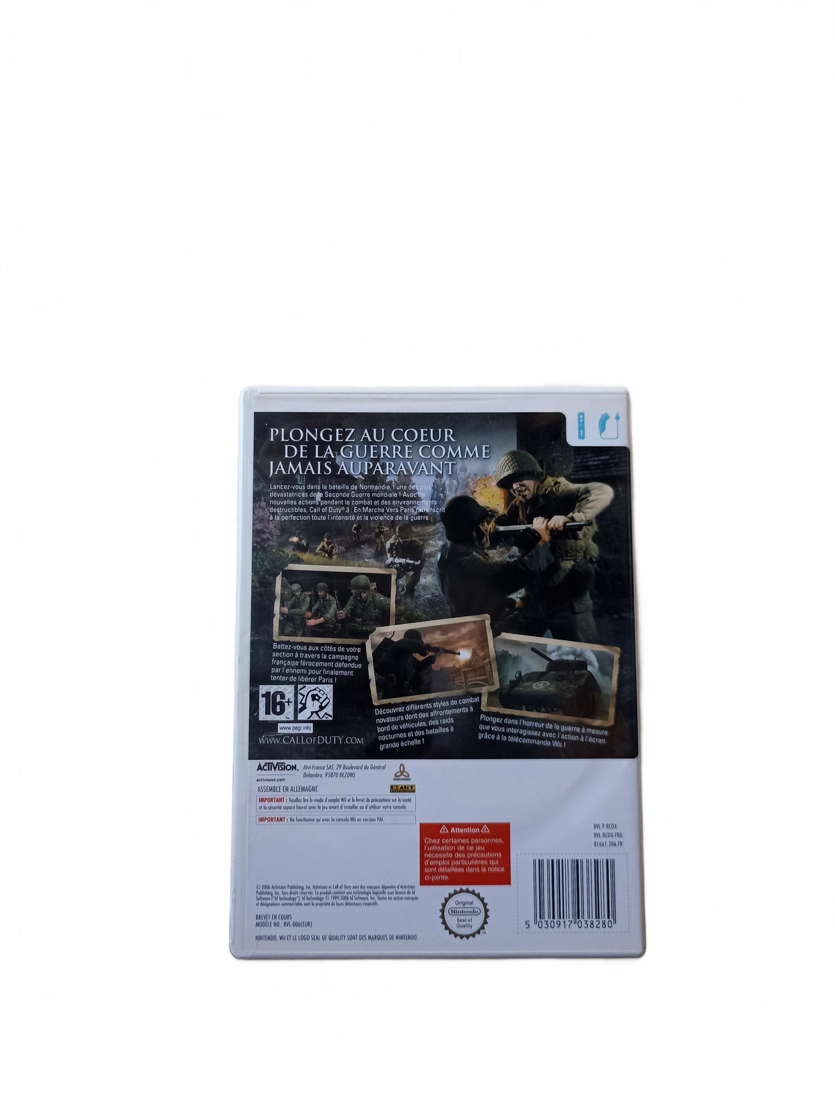 Call of Duty 3 : En Marche vers Paris WII