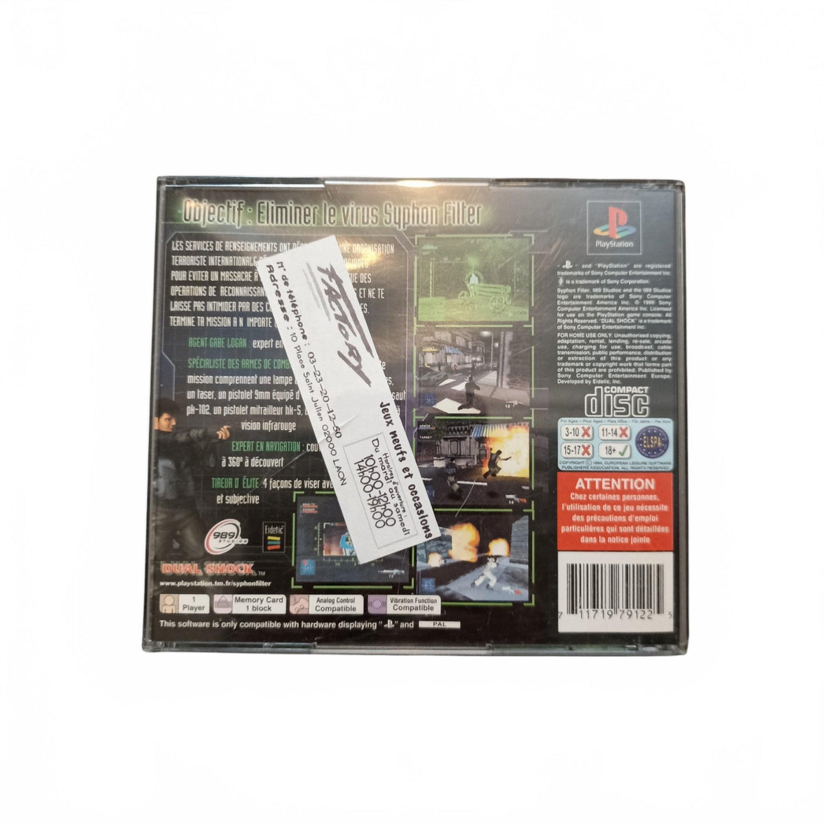 SYPHON FILTER playstation 1 (PS1)