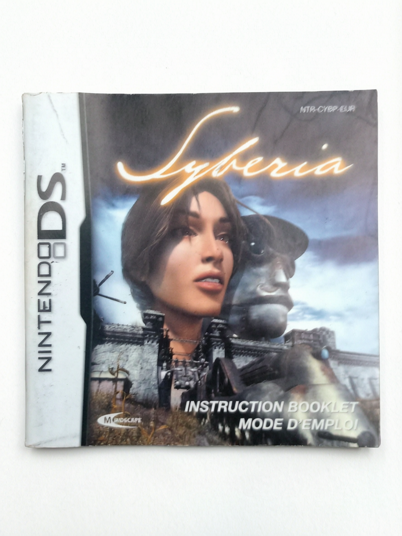 Notice seule Syberia  Nintendo DS