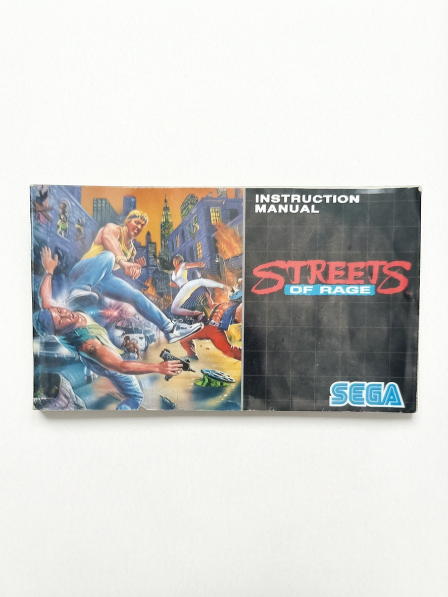 Notice seule Streets Of Rage Megadrive FRA