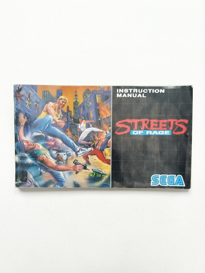 Notice seule Streets Of Rage Megadrive FRA