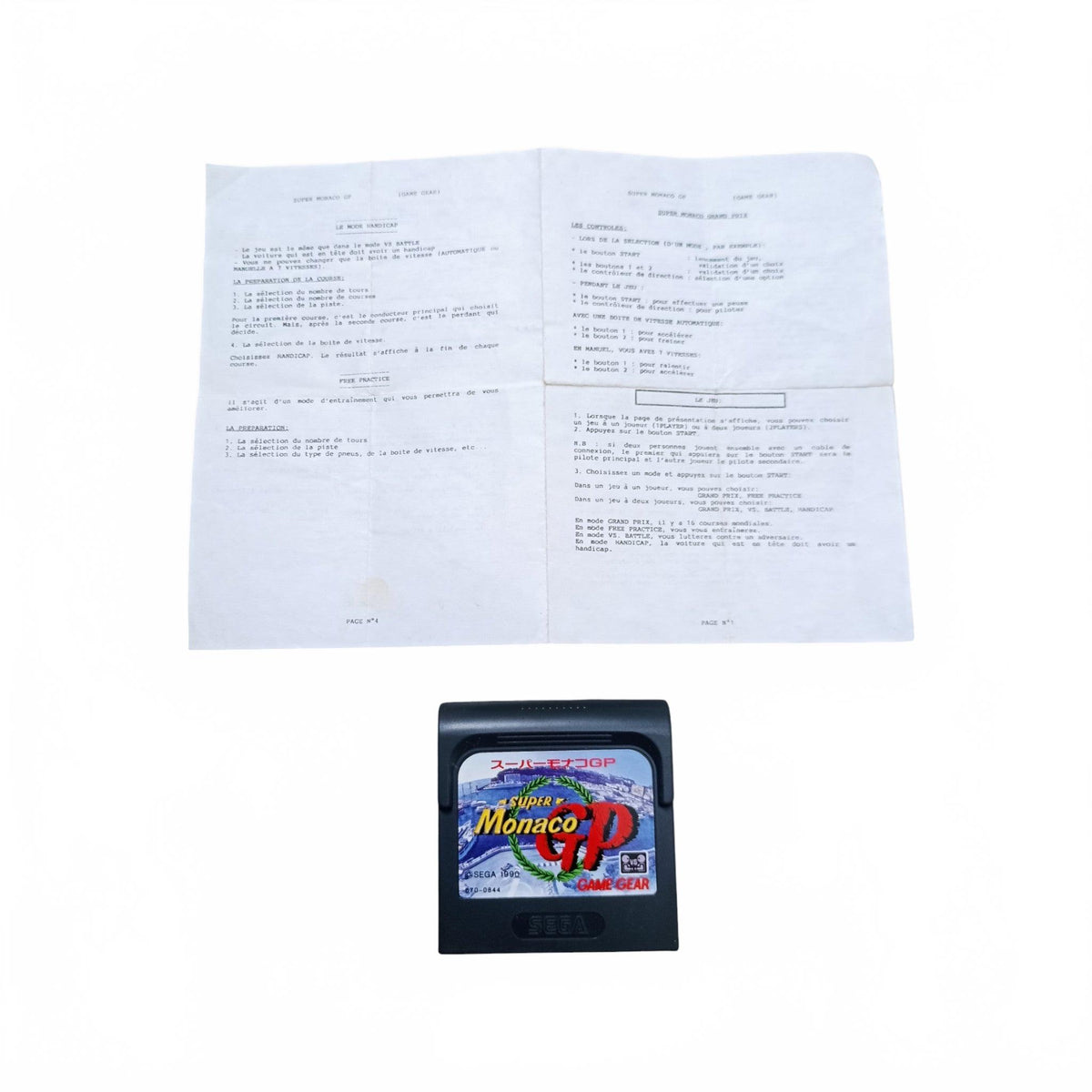 SUPER MONACO GP Sega GameGear Version JAP