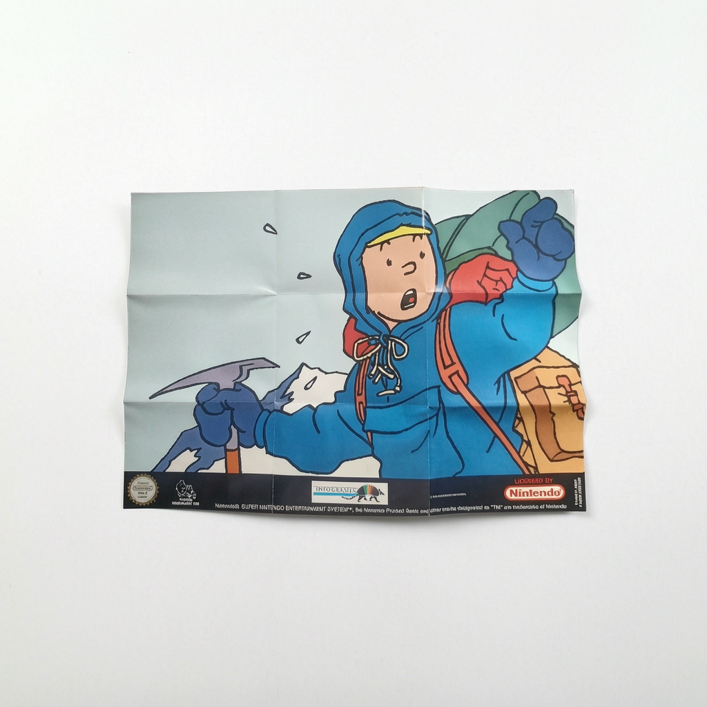 Dépliant Tintin au Tibet Super Nintendo (SNES)