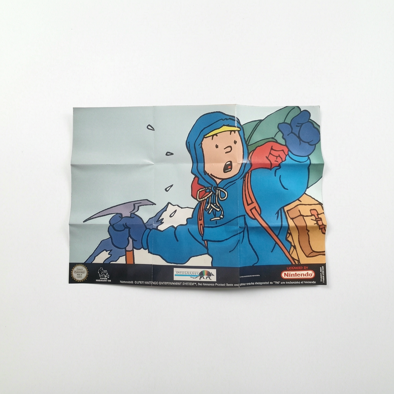 Dépliant Tintin au Tibet Super Nintendo (SNES)