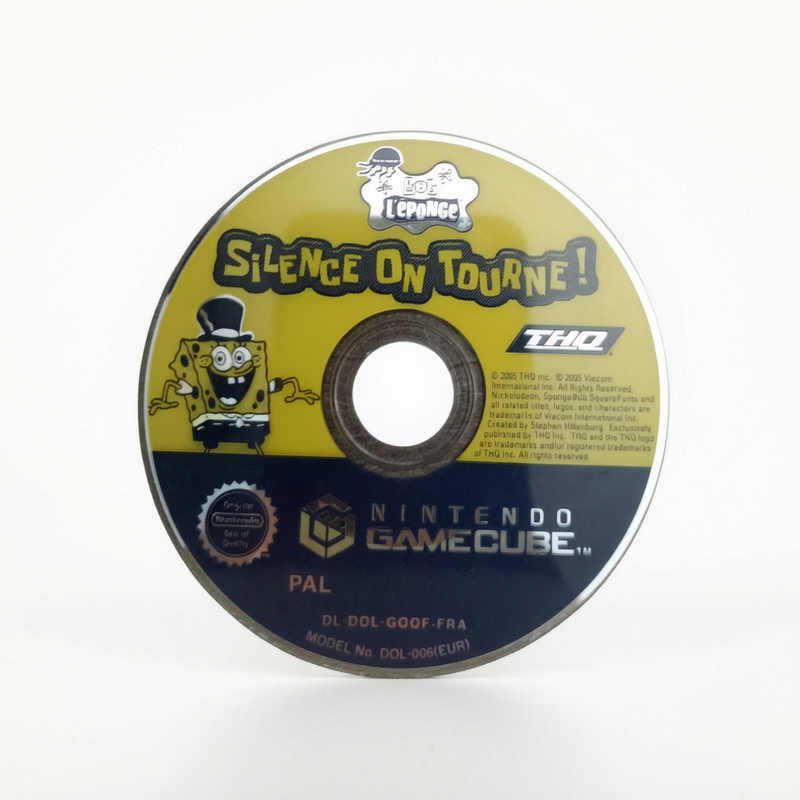 CD Bob l'éponge silence on tourne nintendo gamecube