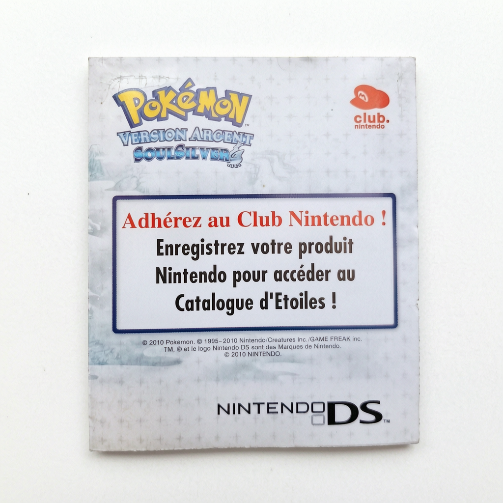 Notice Club Nintendo – Pokémon Version Argent SoulSilver (Nintendo DS)