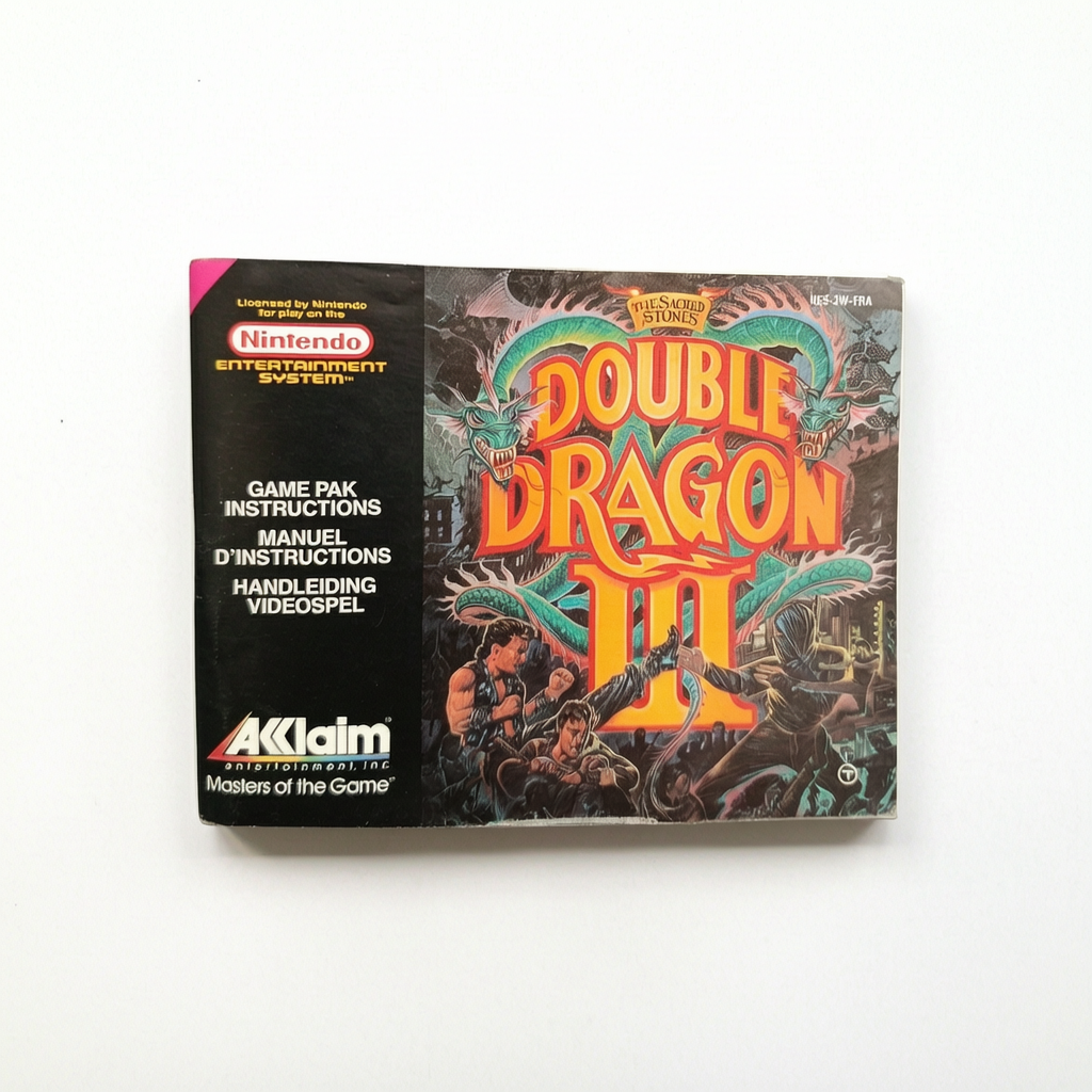 Notice Double Dragon III Nintendo NES