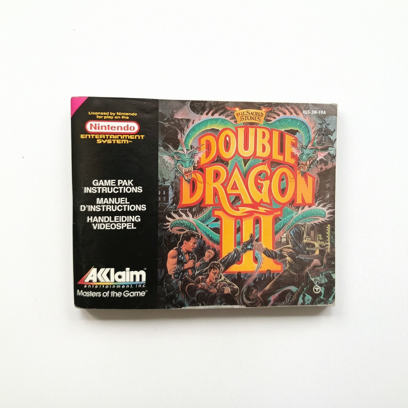 Notice Double Dragon III Nintendo NES