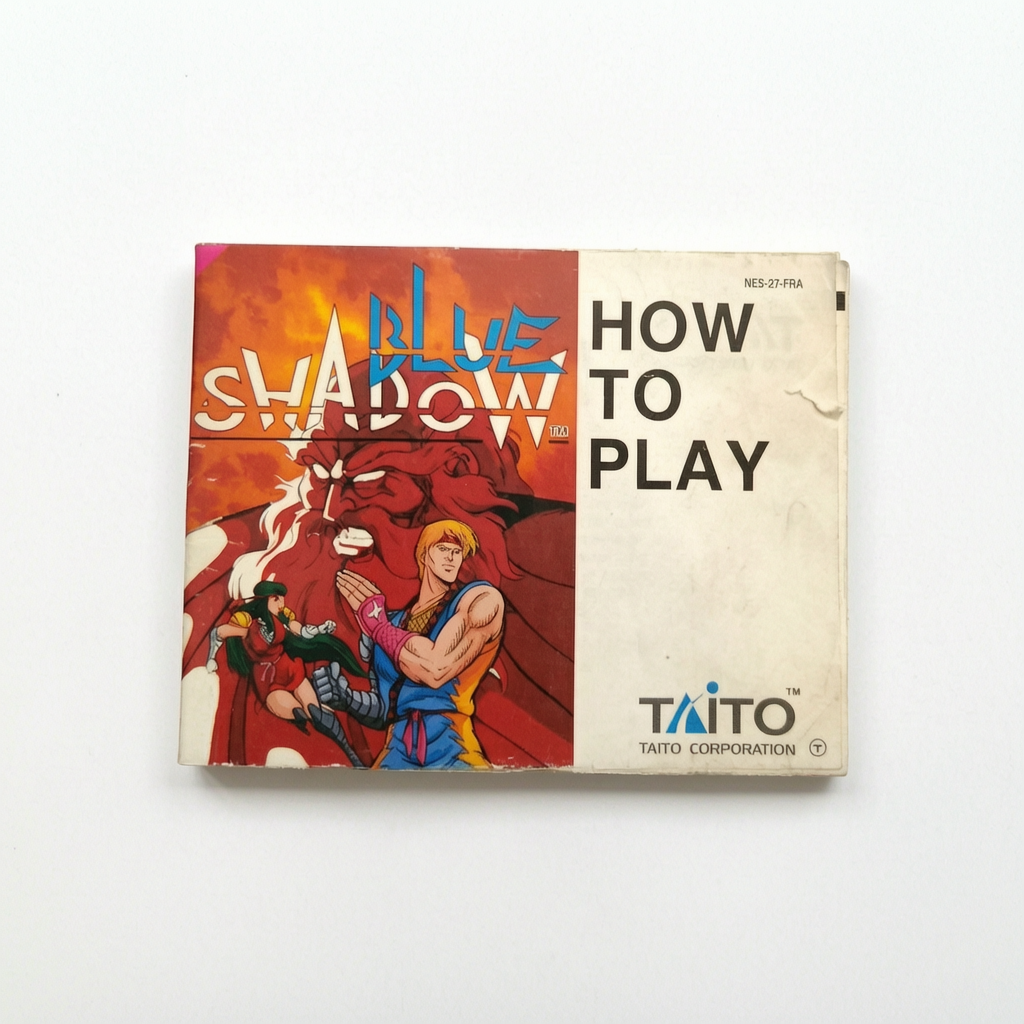 Notice Blue Shadow Nintendo NES