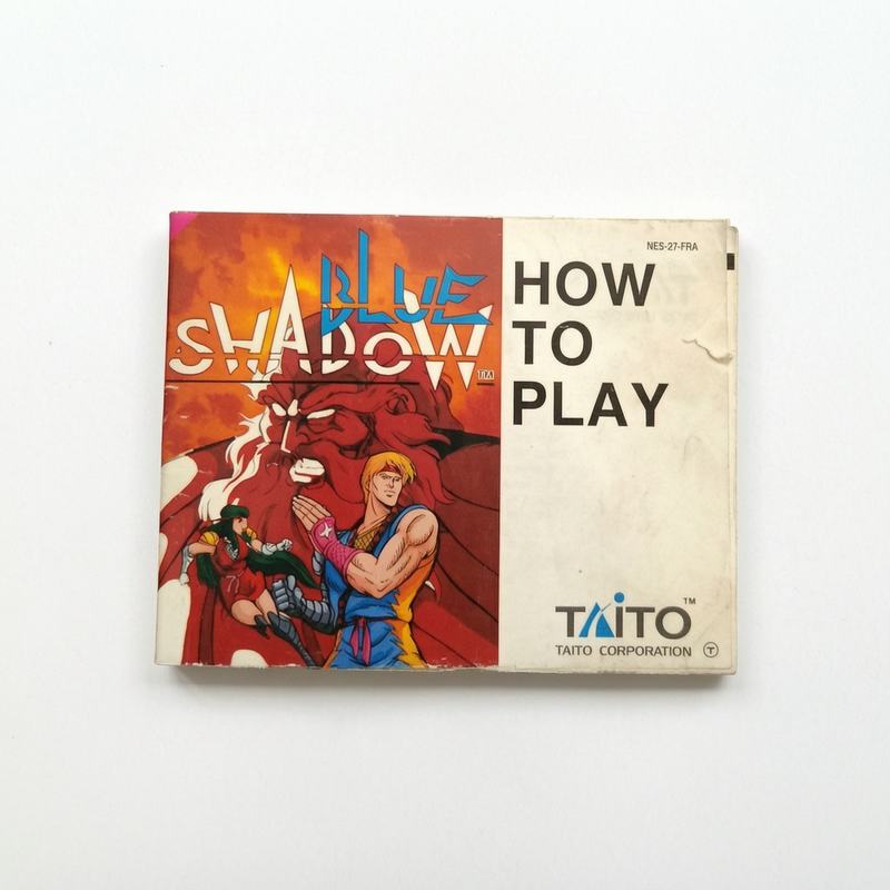 Notice Blue Shadow Nintendo NES