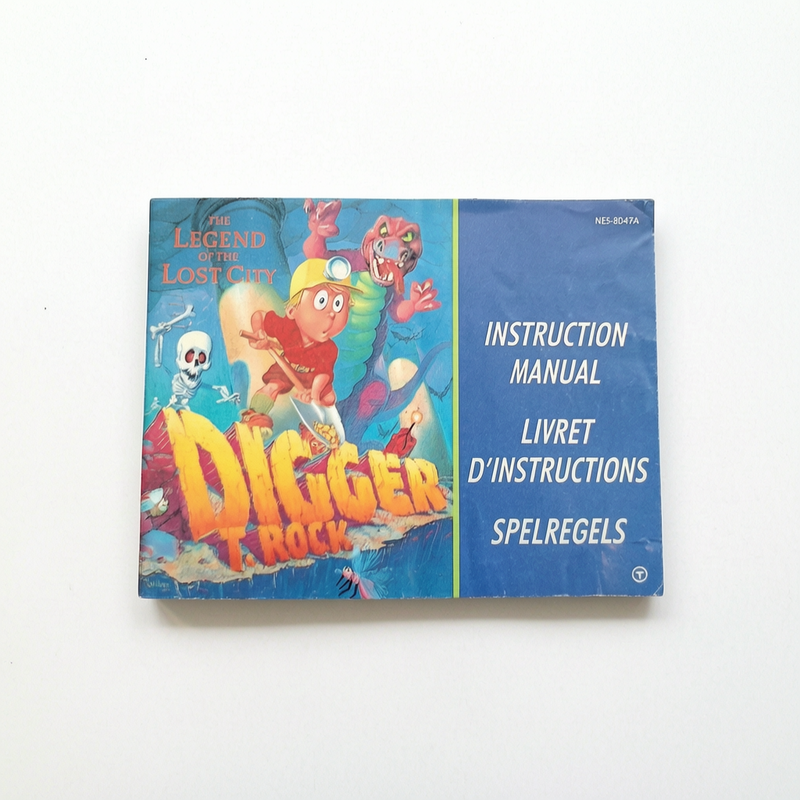 Notice Digger Trock Nintendo NES