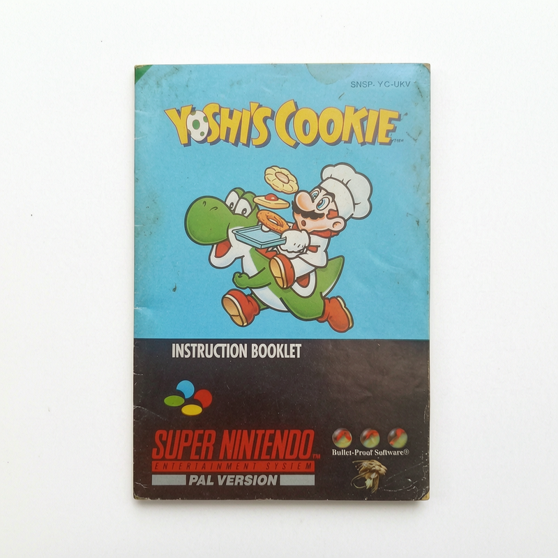 notice yoshi's cookie super nintendo (SNES) Version UKV