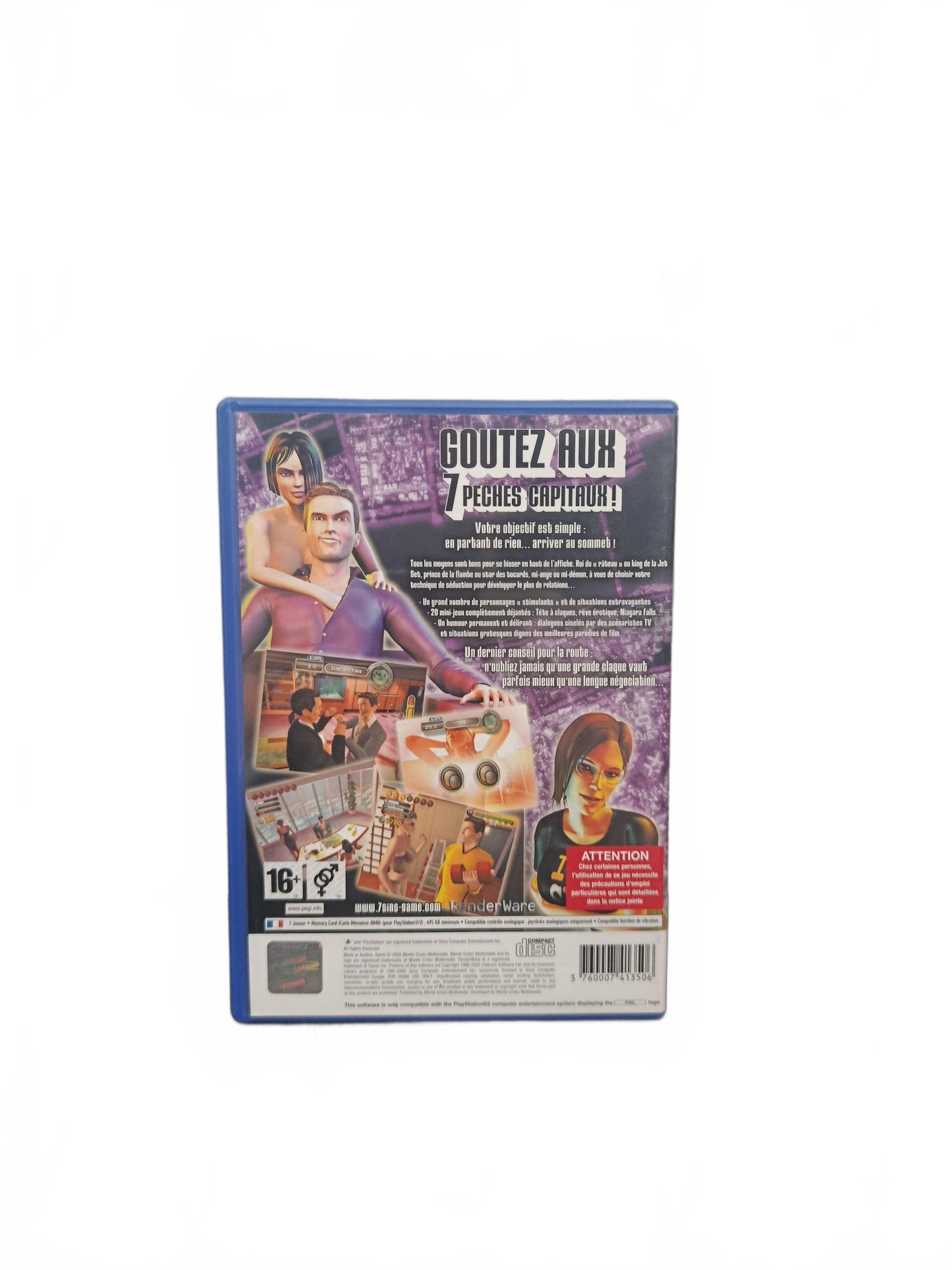 7 Sins Cartonné playstation 2 (PS2)