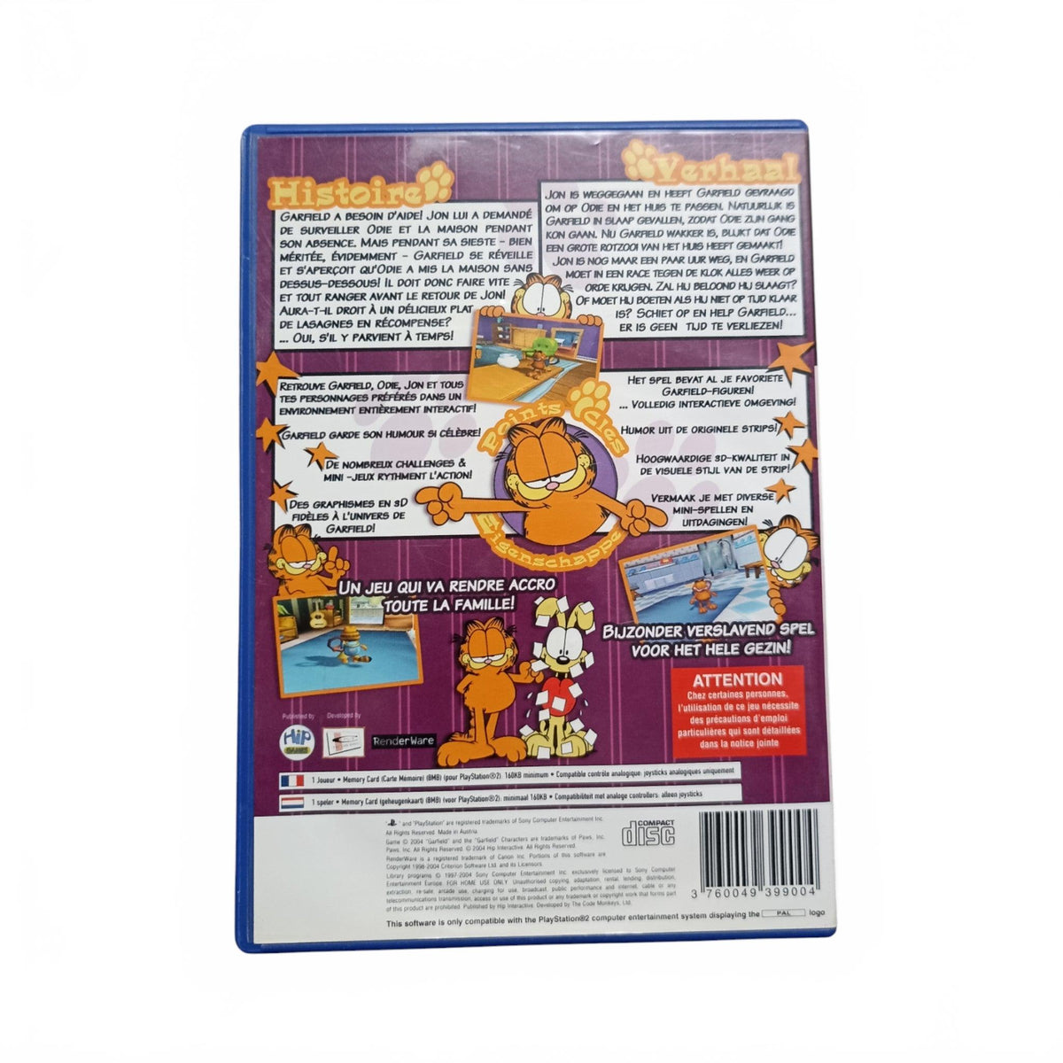 Garfield playstation 2 (PS2)