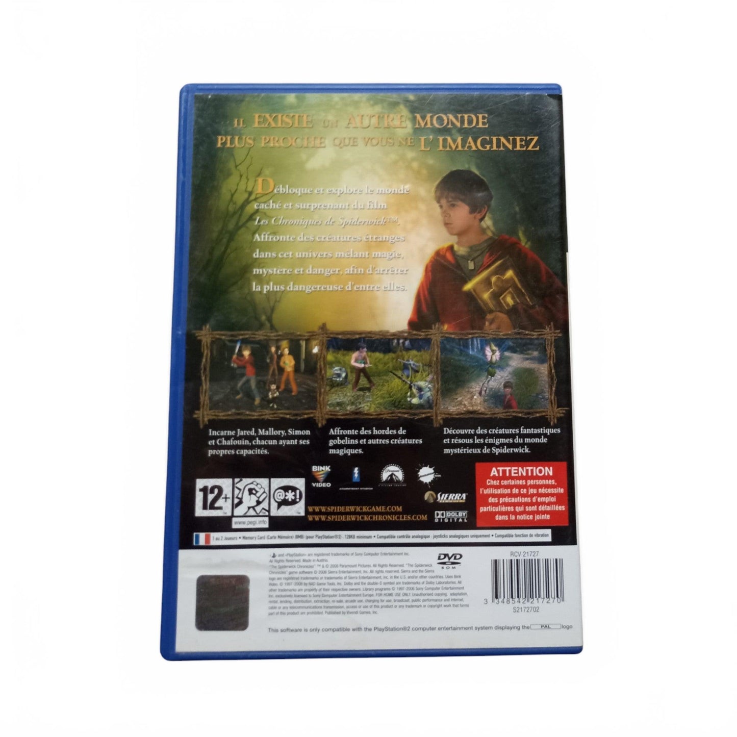 Les Chroniques de Spiderwick playstation 2 (PS2)