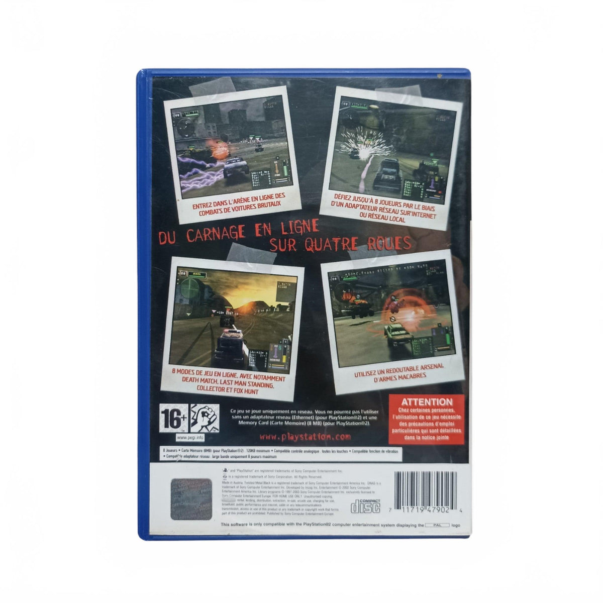 Twisted Metal : Black Online playstation 2 (PS2)
