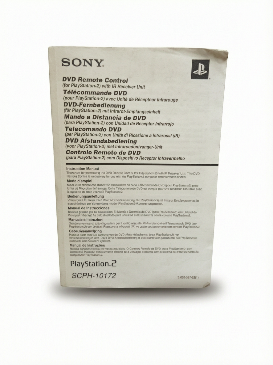 Notice Télécommande Sony Playstation 2 (PS2) Version SCPH-10172
