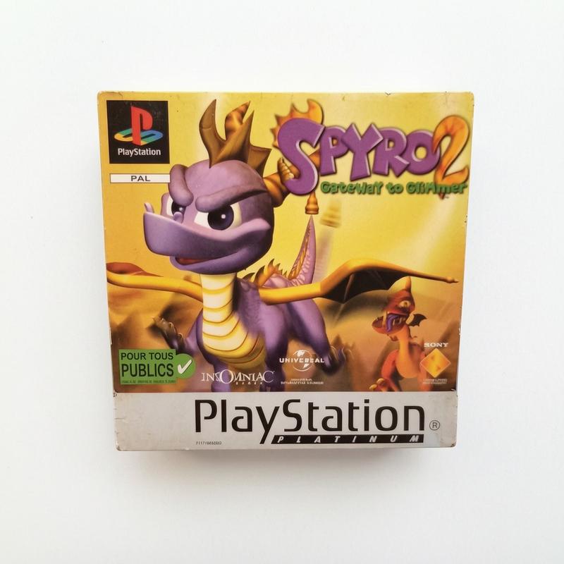 Jaquette Avant Spyro 2 (platinium) Playstation 1 (PS1)