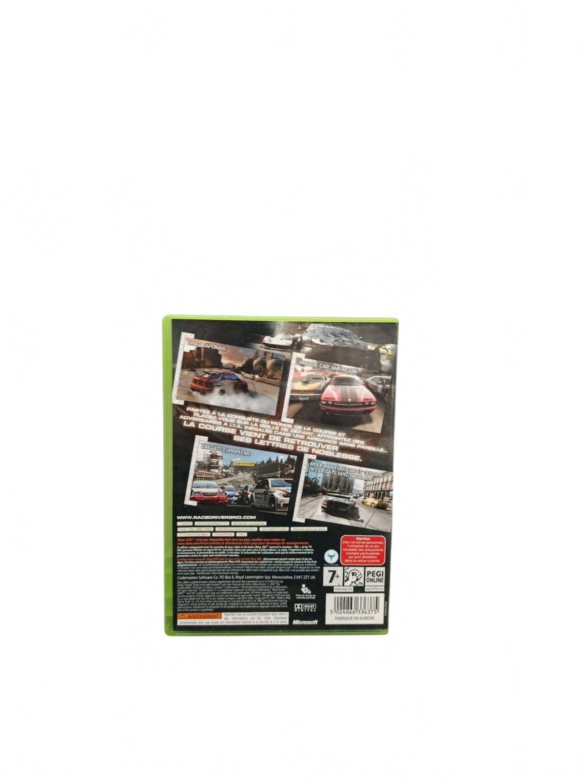 Racedriver Grid Xbox 360 Complet