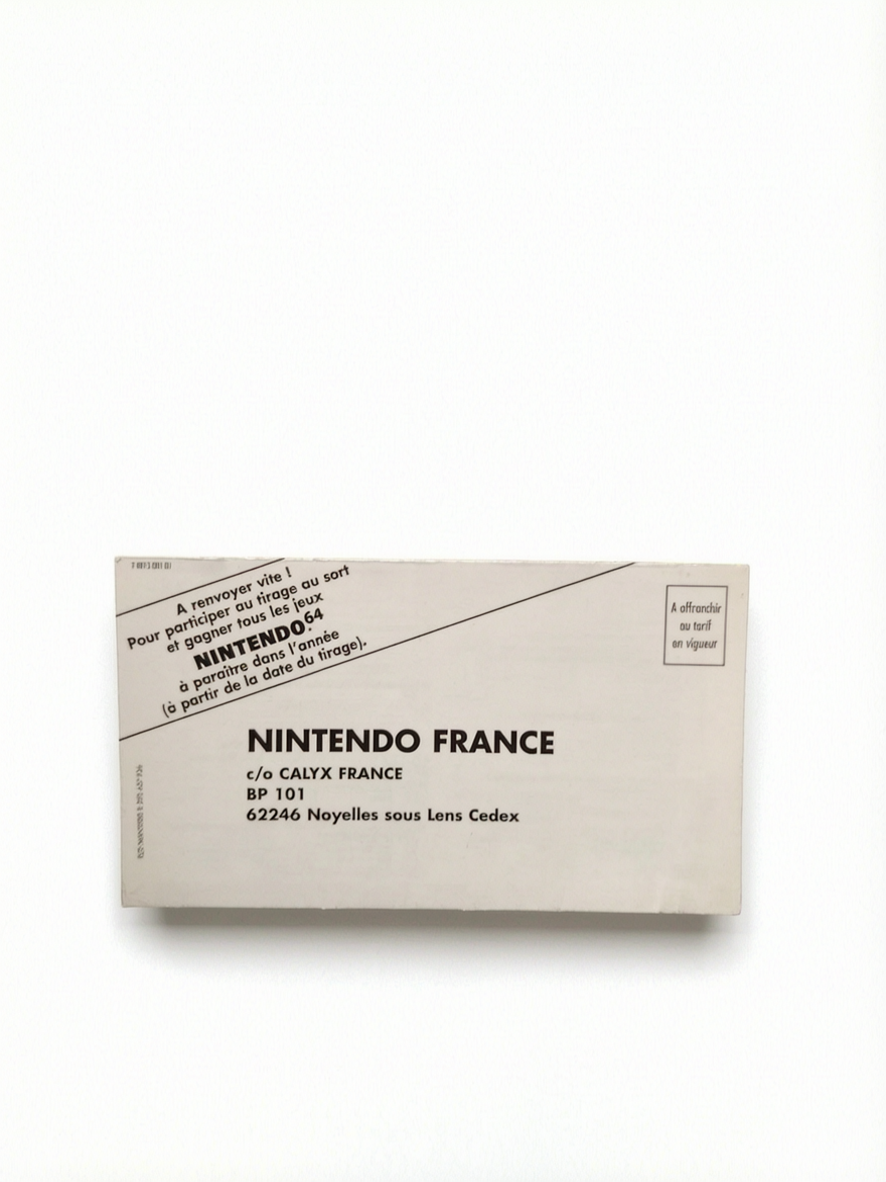 Carte Nintendo France présente avec la Console Nintendo 64