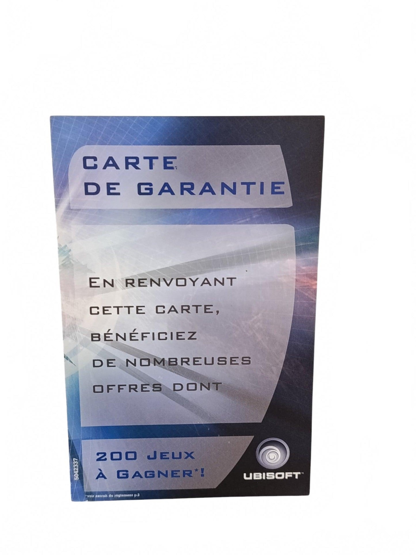 Carte de Garantie Ubisoft Présent dans certains jeux Playstation 2 (PS2)