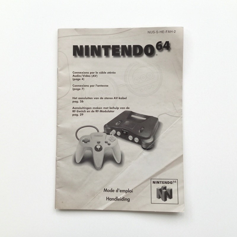 Notice Nintendo 64 Mode d’emploi Notice seule EUR Nintendo 64 (N64)