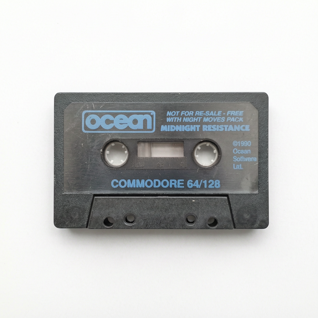 Midnight Resistance Cassette Ocean Commodore 64 128 Loose (C64)