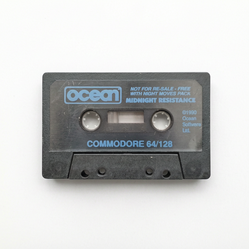 Midnight Resistance Cassette Ocean Commodore 64 128 Loose (C64)