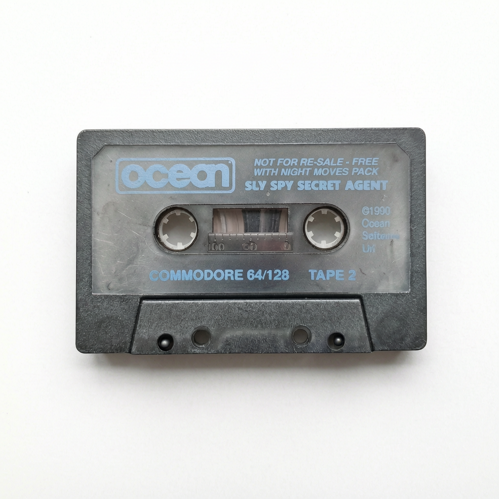 Sly Spy Secret Agent Cassette Ocean Commodore 64 128 Tape 2 Loose (C64)