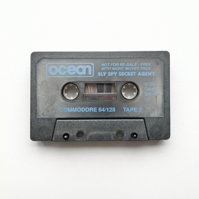 Sly Spy Secret Agent Cassette Ocean Commodore 64 128 Tape 2 Loose (C64)