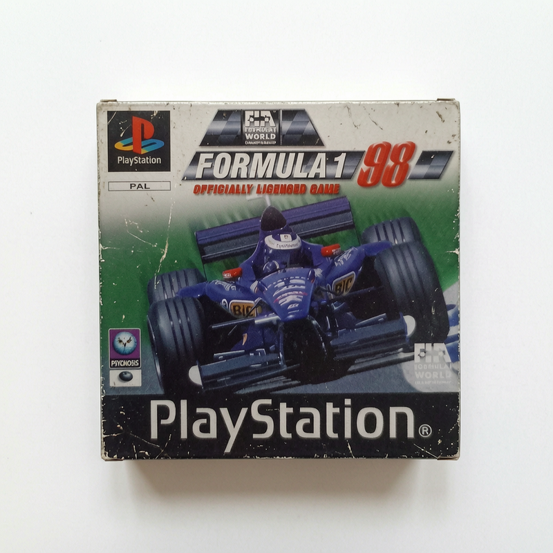 Notice Formula 1 98 Officially Licensed Game Playstation 1 (PS1) UK