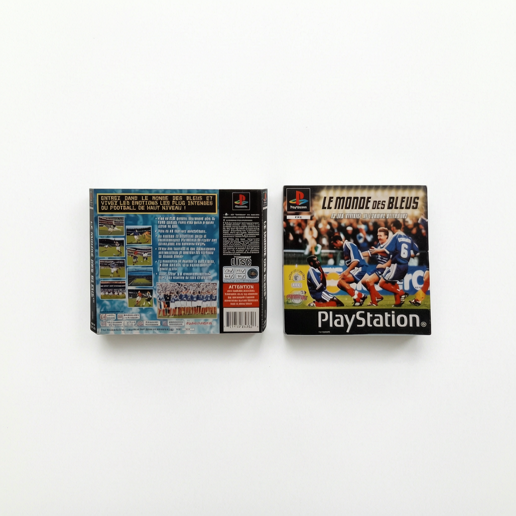 Jaquette avant et arrière Le Monde Des Bleus Playstation 1 (PS1)