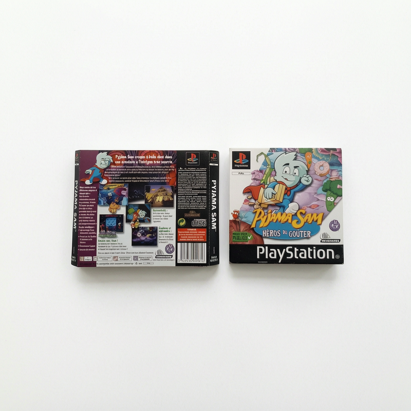 Jaquette avant et arrière Pyjama Sam Playstation 1 (PS1)