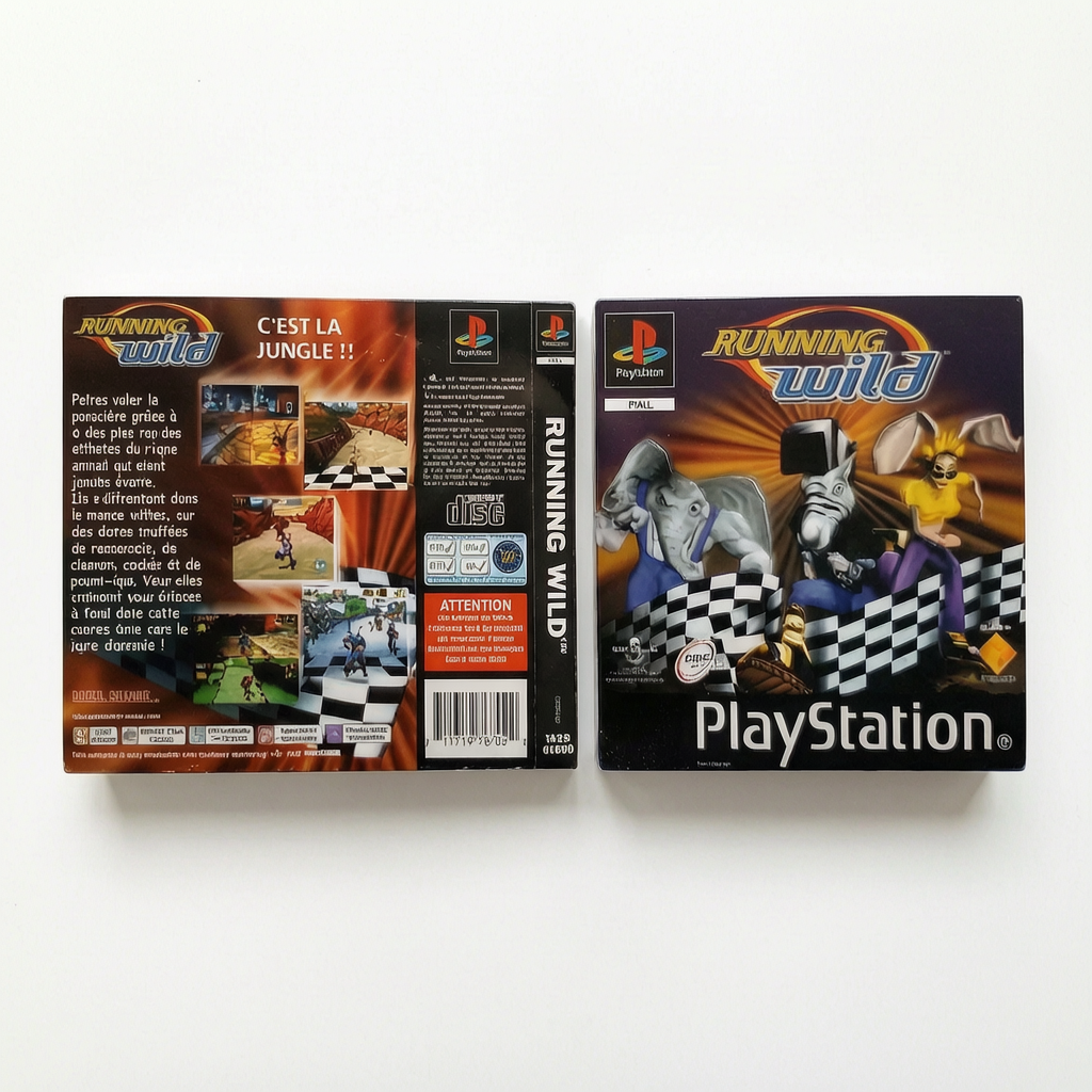 Jaquette avant et arrière Running Wild Playstation 1 (PS1)
