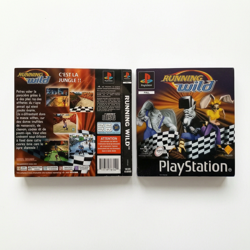 Jaquette avant et arrière Running Wild Playstation 1 (PS1)