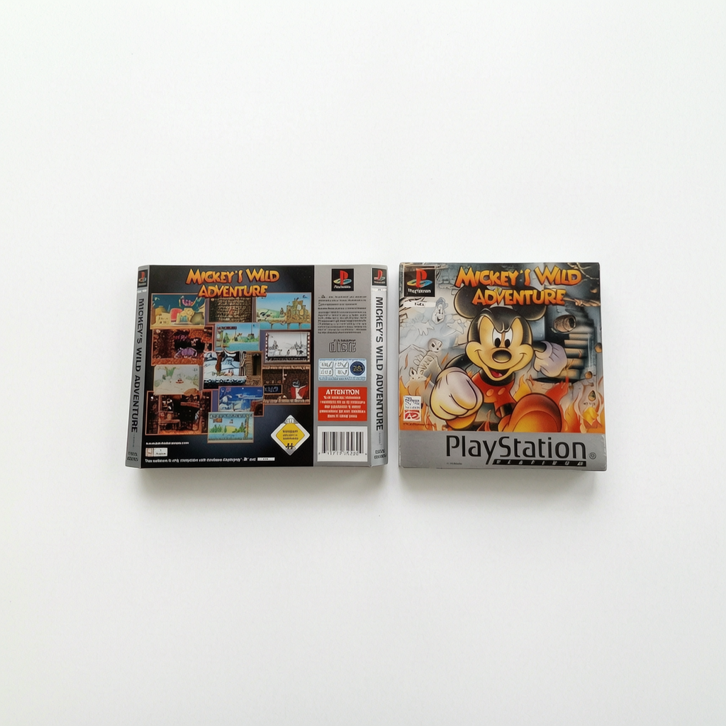 Jaquette avant et arrière Mickey Wild Adventure Playstation 1 (PS1)