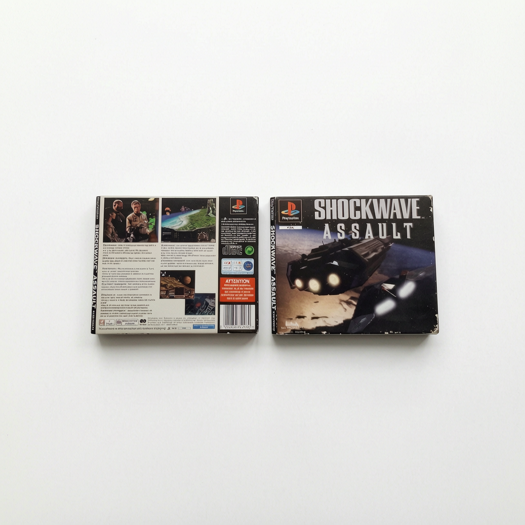 Jaquette avant et arrière Shockwave Assault Playstation 1 (PS1)